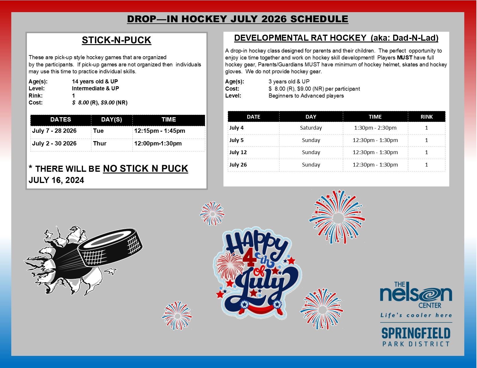 Drop-In Schedule